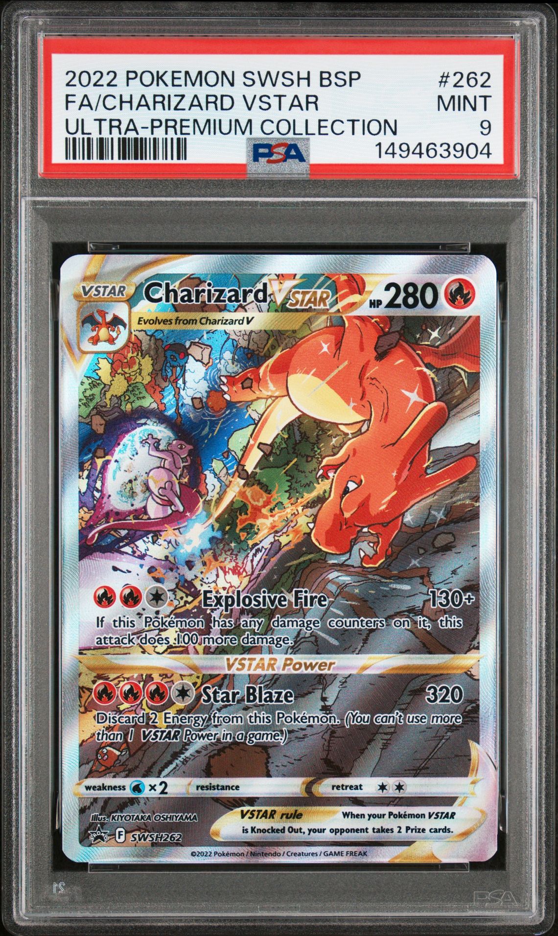 2022 Pokemon Swsh Black Star Promo Fa/Charizard Vstar #262 (Ultra-Premium Collection) Mint 9 front