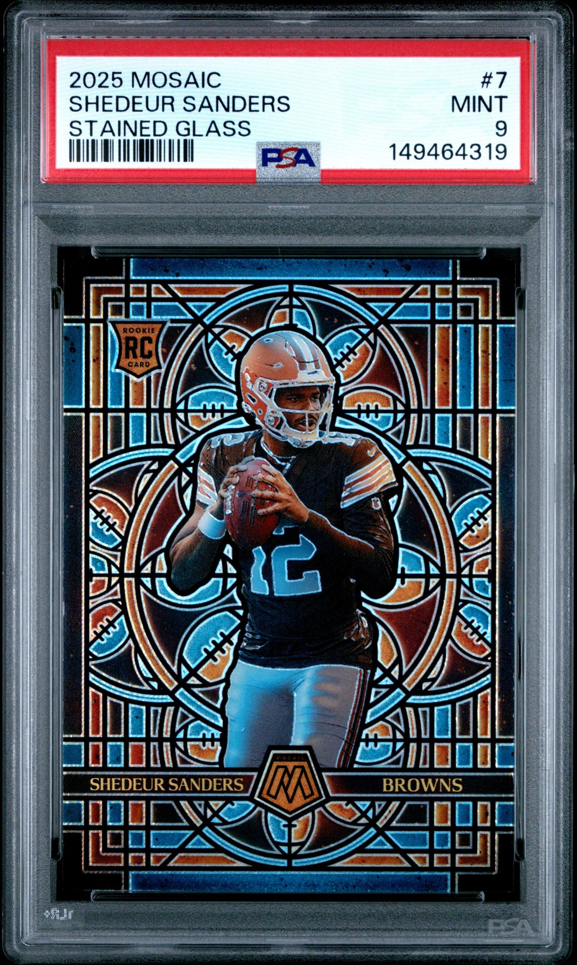 2025 Panini Mosaic Stained Glass Shedeur Sanders #7 Mint 9 front