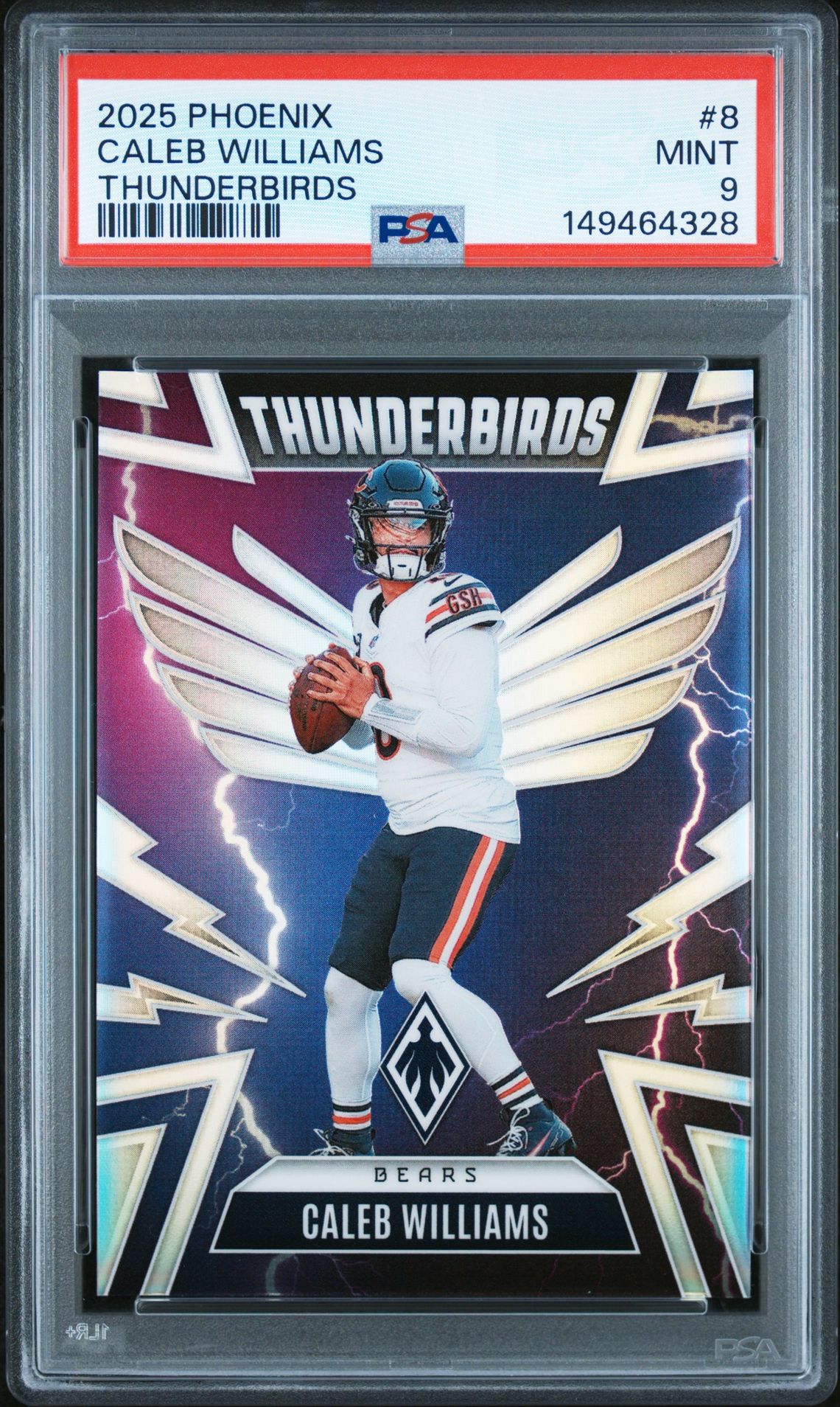 2025 Panini Phoenix Thunderbirds Caleb Williams #8 Mint 9 front