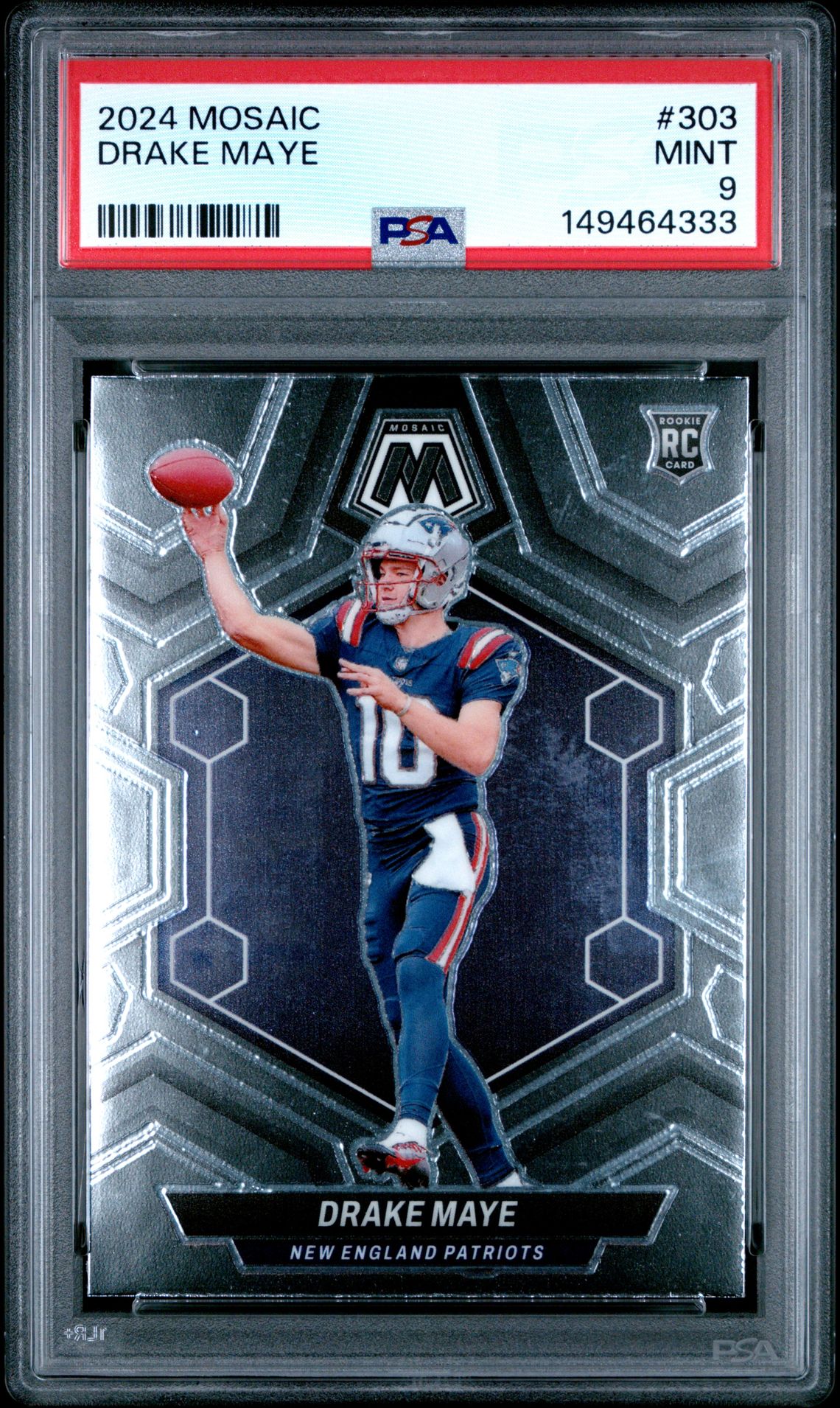 2024 Panini Mosaic Drake Maye #303 Mint 9 front