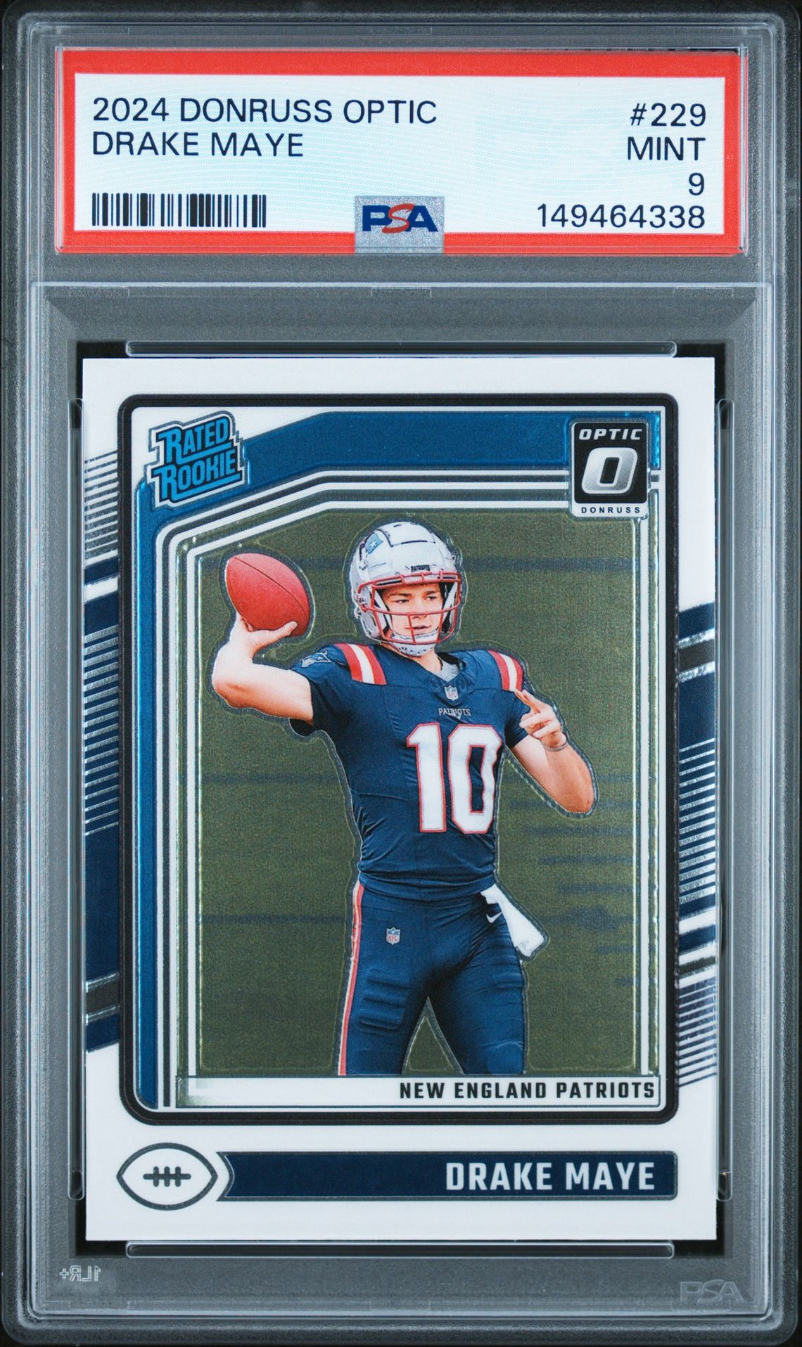 2024 Panini Donruss Optic Drake Maye #229 Mint 9 front