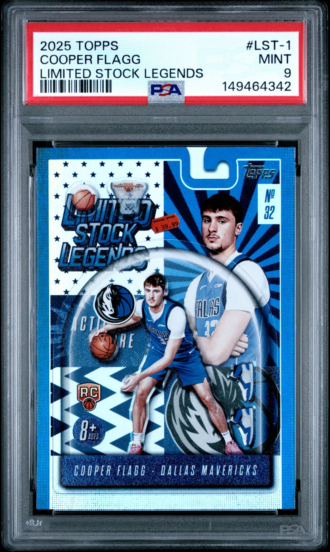 2025 Topps Limited Stock Legends Cooper Flagg #Lst-1 Mint 9 front