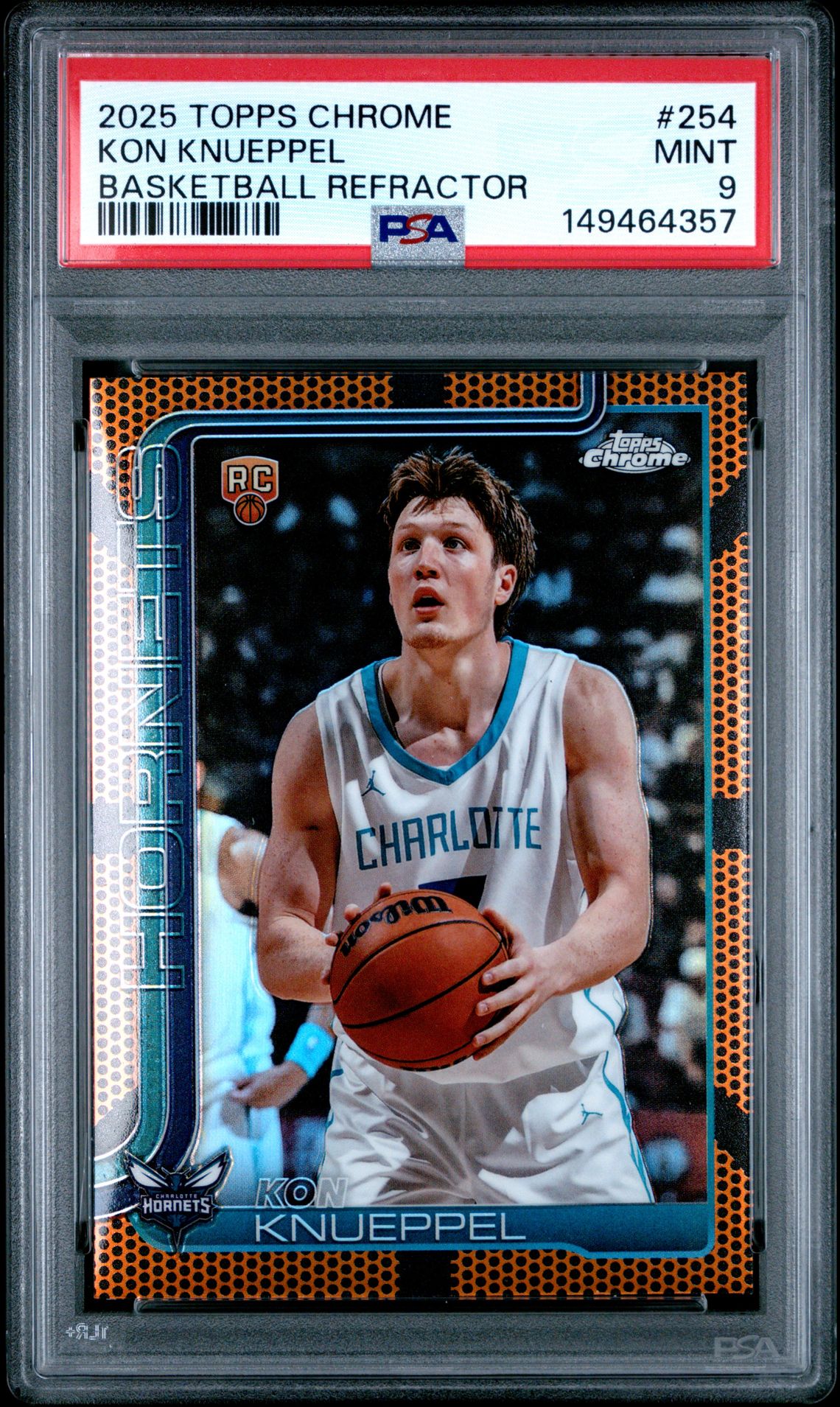 2025 Topps Chrome Kon Knueppel #254 (Basketball Refractor) Mint 9 front