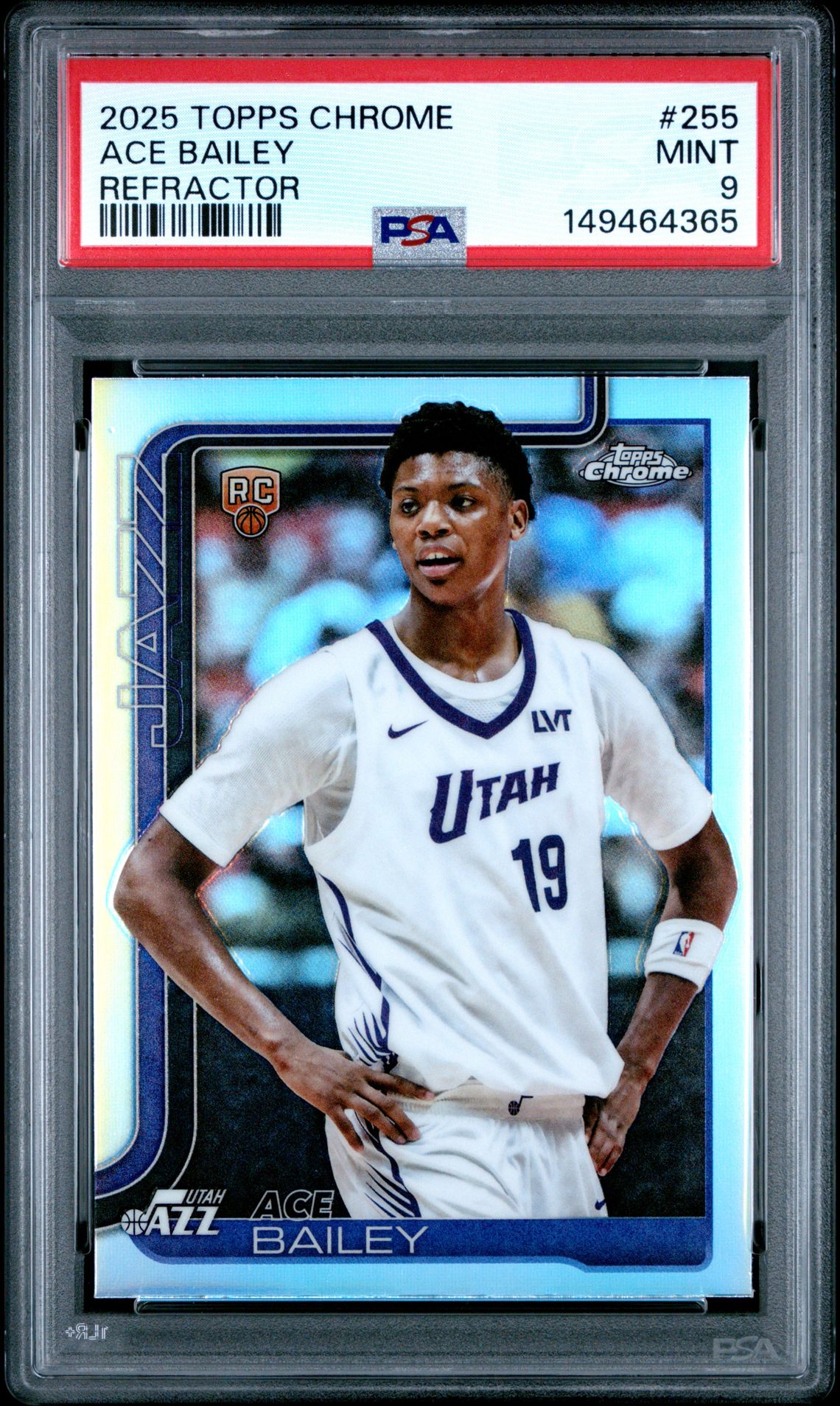 2025 Topps Chrome Ace Bailey #255 (Refractor) Mint 9 front
