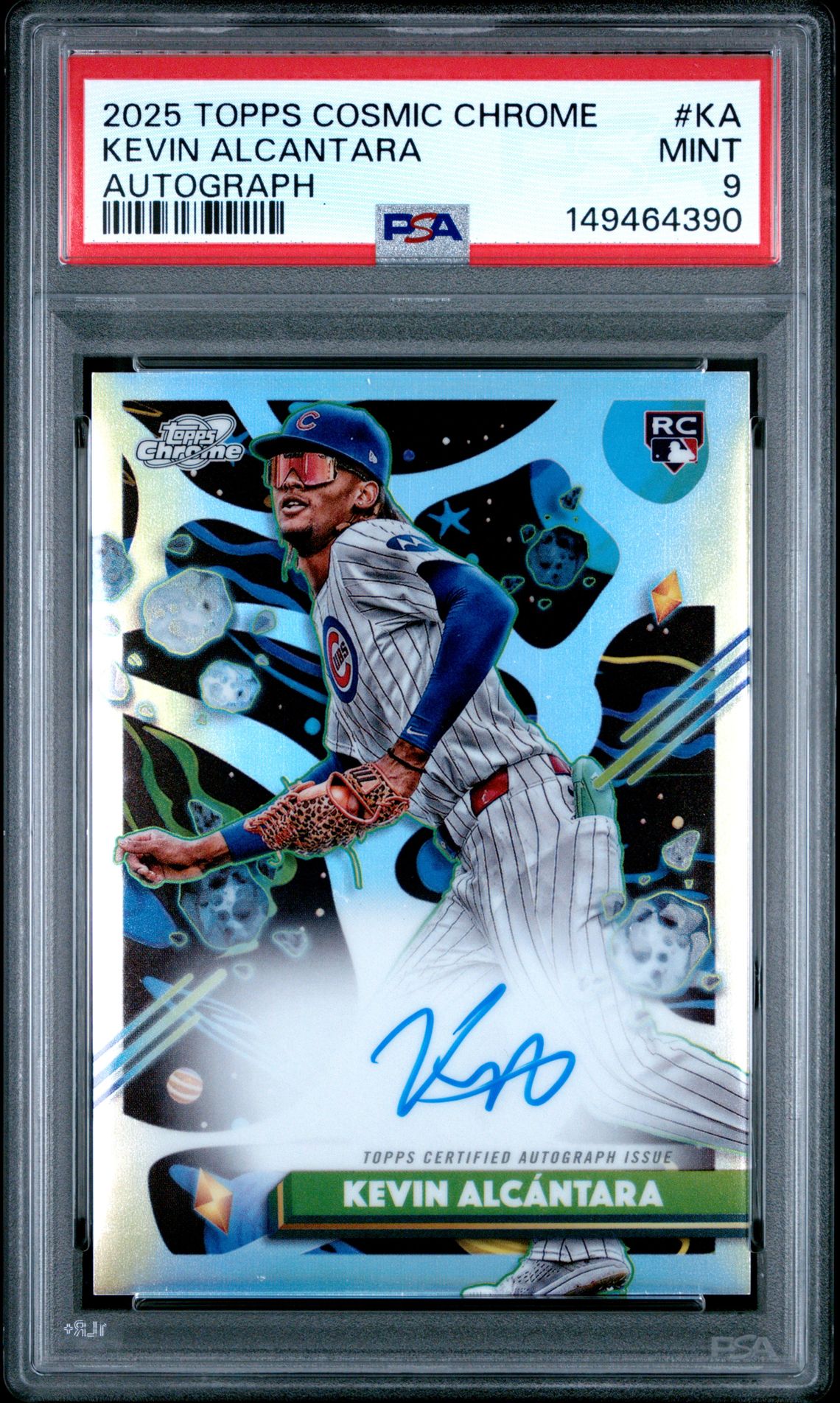 2025 Topps Cosmic Chrome Cosmic Chrome Autographs Kevin Alcantara #Ka Mint 9 front