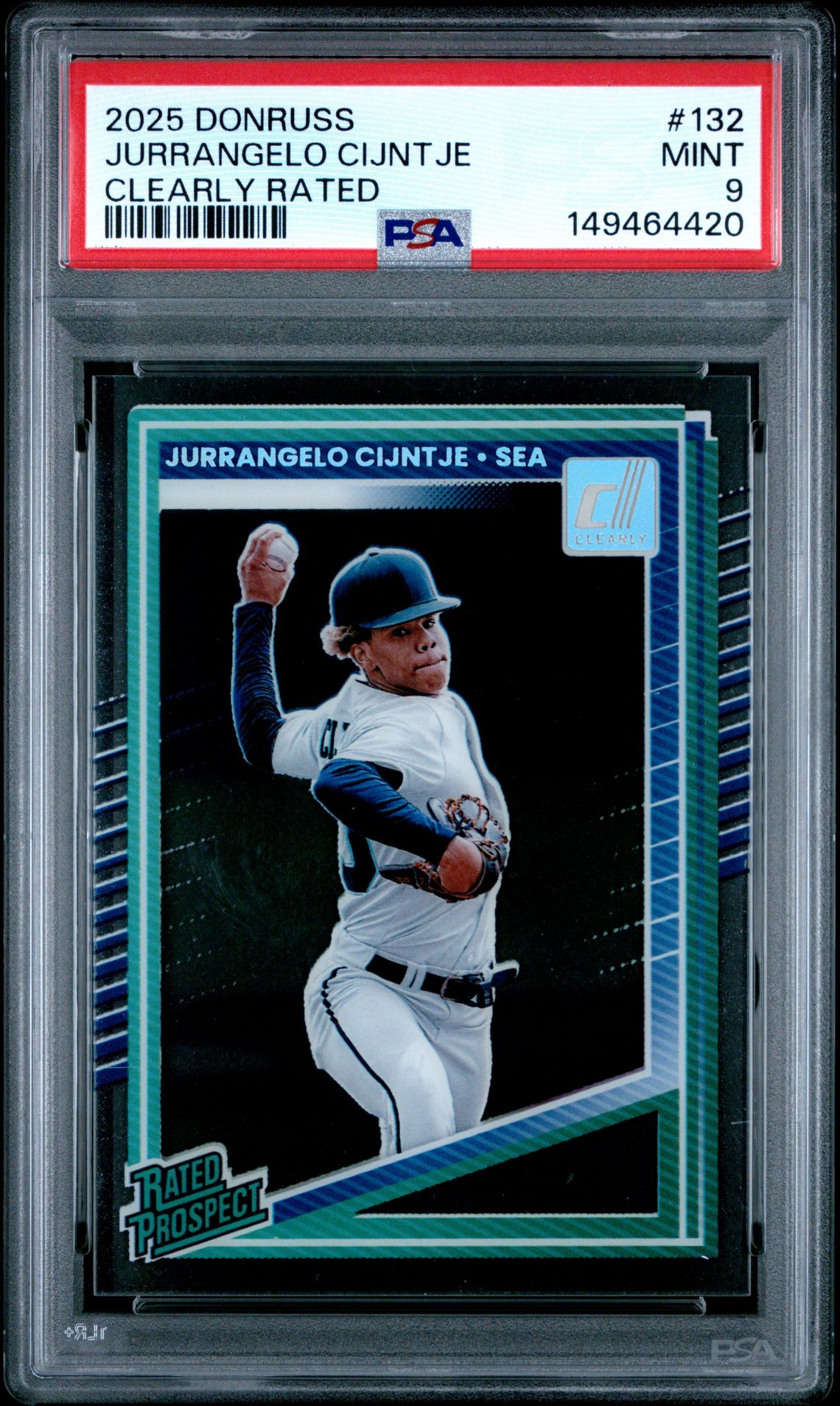 2025 Panini Donruss Jurrangelo Cijntje #132 (Clearly Rated) Mint 9 front