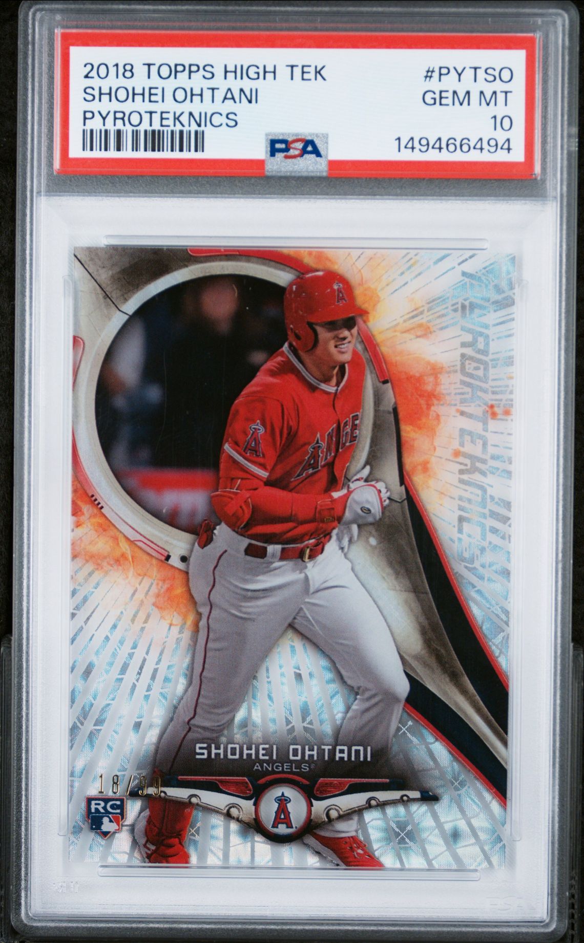 2018 Topps TOPPS HIGH TEK PYROTEKNICS #PYTSO Shohei Ohtani front