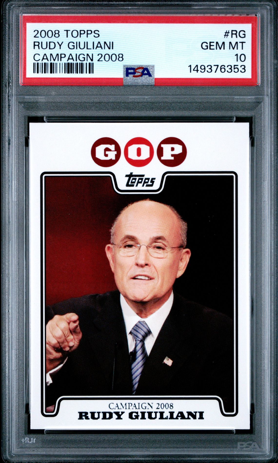 2008 Topps TOPPS CAMPAIGN 2008 #RG Rudy Giuliani front