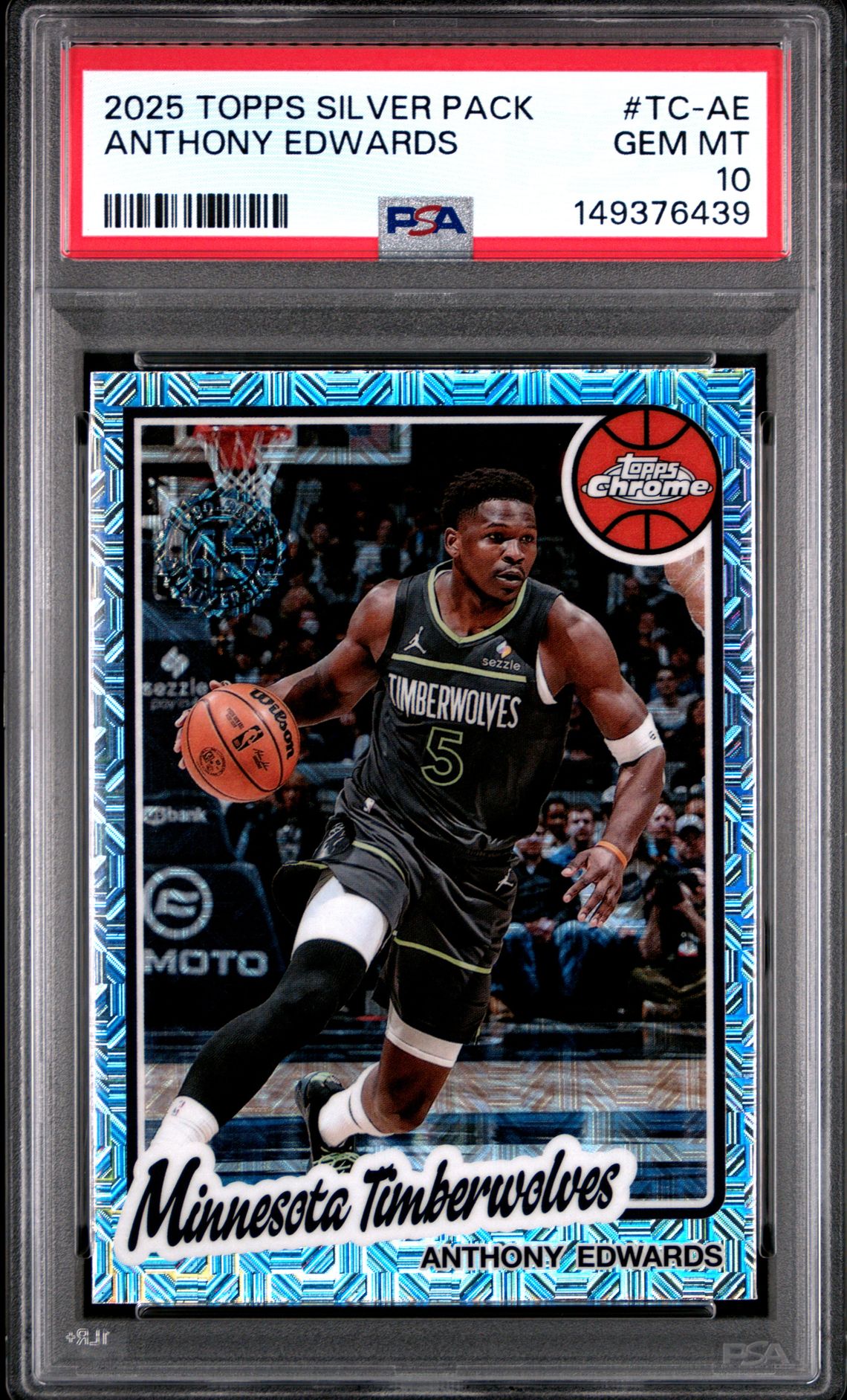 2025 Topps Topps Silver Pack 1980-81 Topps Chrome Basketball #TC-AE Anthony Edwards front