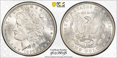 1896 $1 VAM 19, 8 in Denticle MS67+