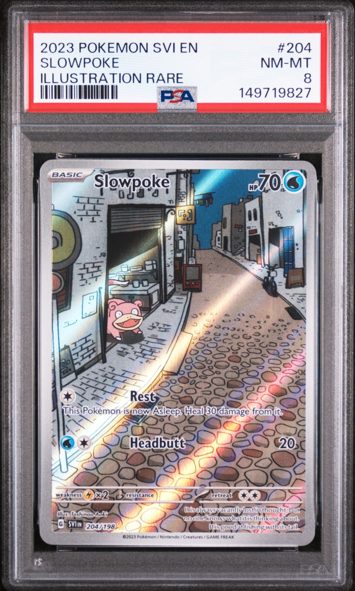 2023 Pokemon Svi En-Scarlet & Violet Slowpoke #204 (Illustration Rare) Nm-Mt 8 front