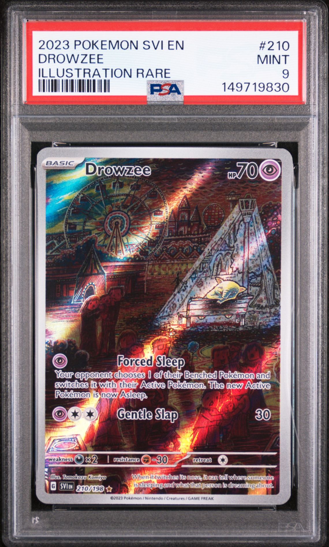 2023 Pokemon Svi En-Scarlet & Violet Drowzee #210 (Illustration Rare) Mint 9 front