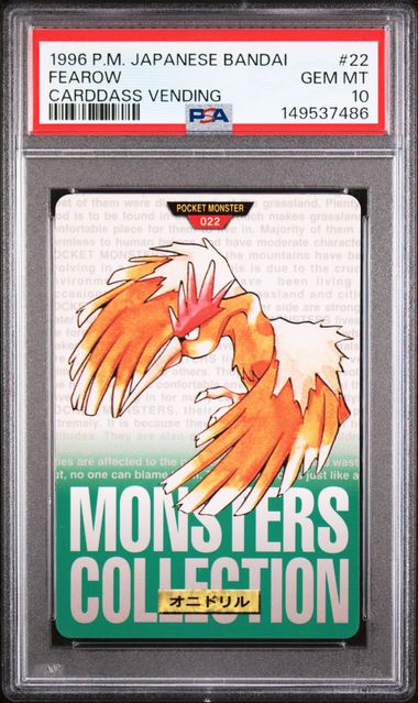 Fearow card PSA 10, cert 149537486