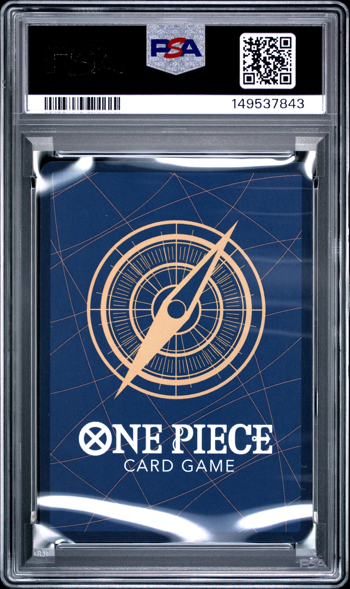 2023 One Piece Op04-Kingdoms Of Intrigue Monkey D. Luffy #090 (Alternate Art) Gem Mt 10 back view - PSA certificate #149537843