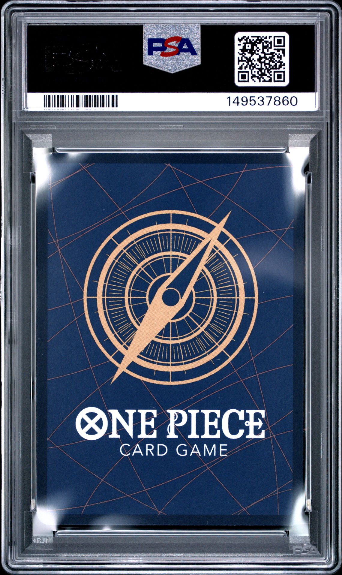 2025 One Piece Op11-A Fist Of Divine Speed Monkey D. Luffy #118 (Alternate Art) Gem Mt 10 back view - PSA certificate #149537860