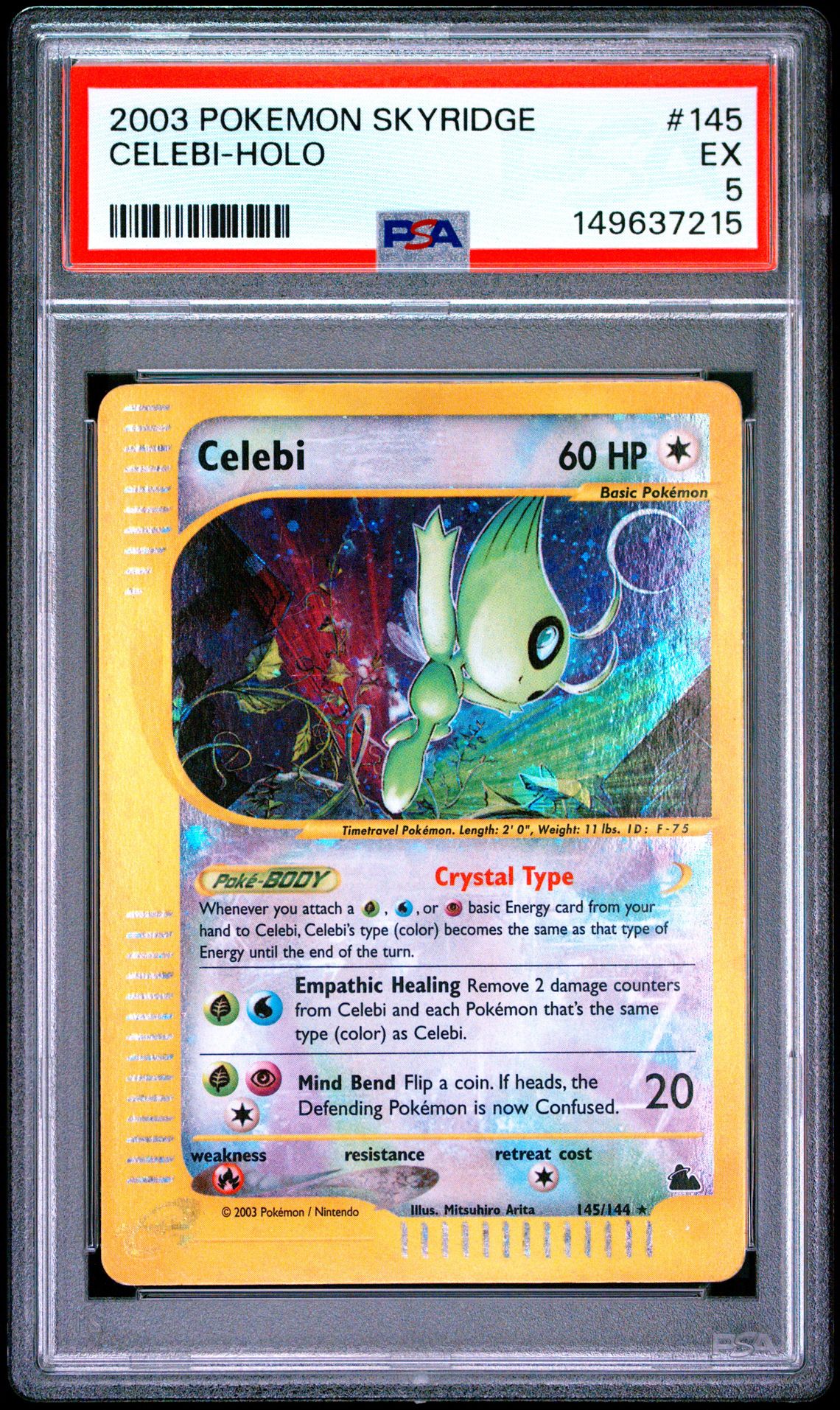 2003 Pokemon POKEMON SKYRIDGE #145 Celebi-Holo front