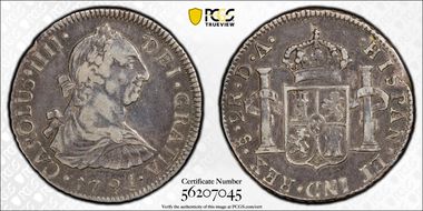 1791-So DA 2 R Calico-687 CAROLUS IIII VF30