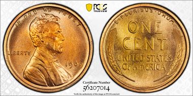 1909 1C Lincoln PR67+ RD