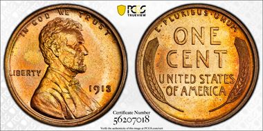 1913 1C PR67+ RD