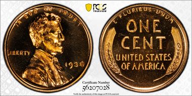 1938 1C PR67+ RD