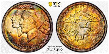 1936 50C Arkansas MS68