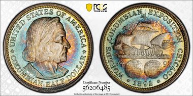 1892 50C Columbian MS68