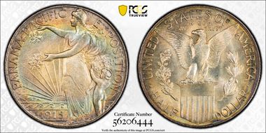 1915-S 50C Panama-Pacific MS67+