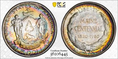 1920 50C Maine MS67+