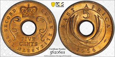 1956-H 5C MS65RD