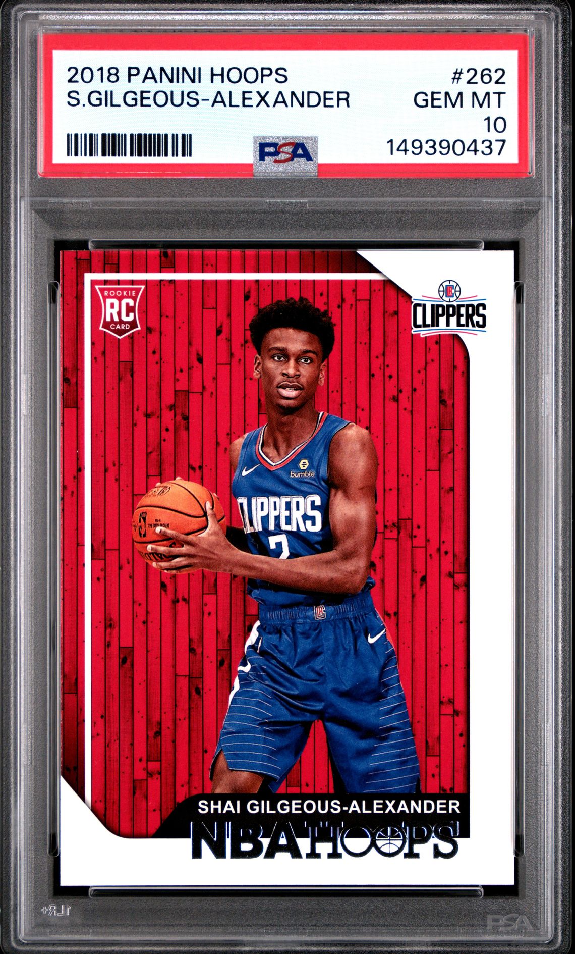 2018 Panini PANINI HOOPS ARTIST PROOF #262 S.Gilgeous-Alexander front