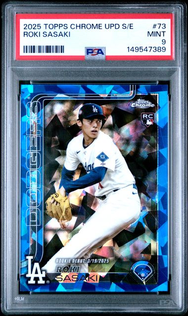 2025 Topps TOPPS CHROME SAPPHIRE UPDATE SERIES Sapphire #73 Roki Sasaki front