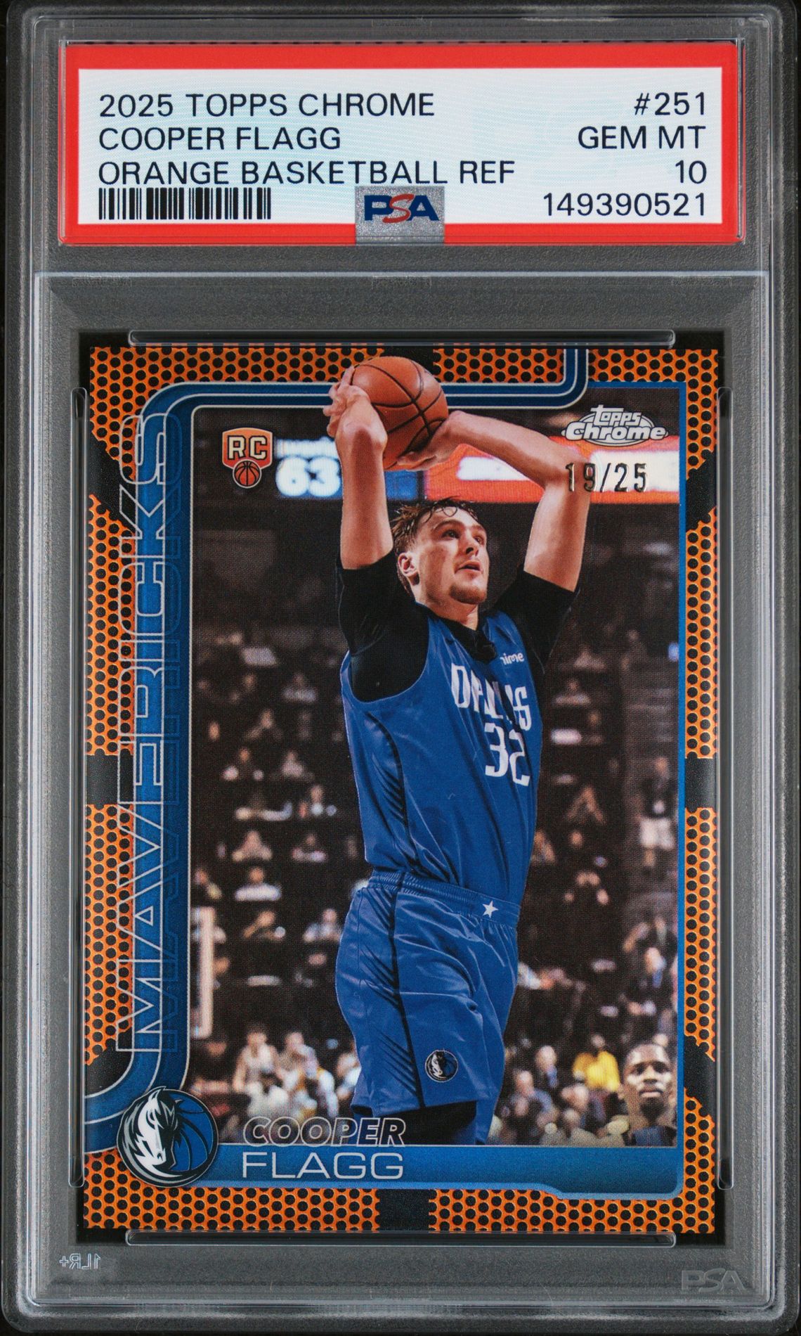 2025 Topps TOPPS CHROME BLUE BASKETBALL REFRACTOR #251 Cooper Flagg front