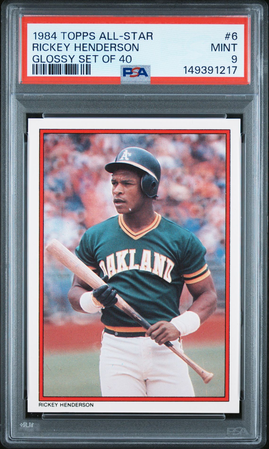 1984 Topps TOPPS ALL-STAR GLOSSY SET OF 40 #6 Rickey Henderson front