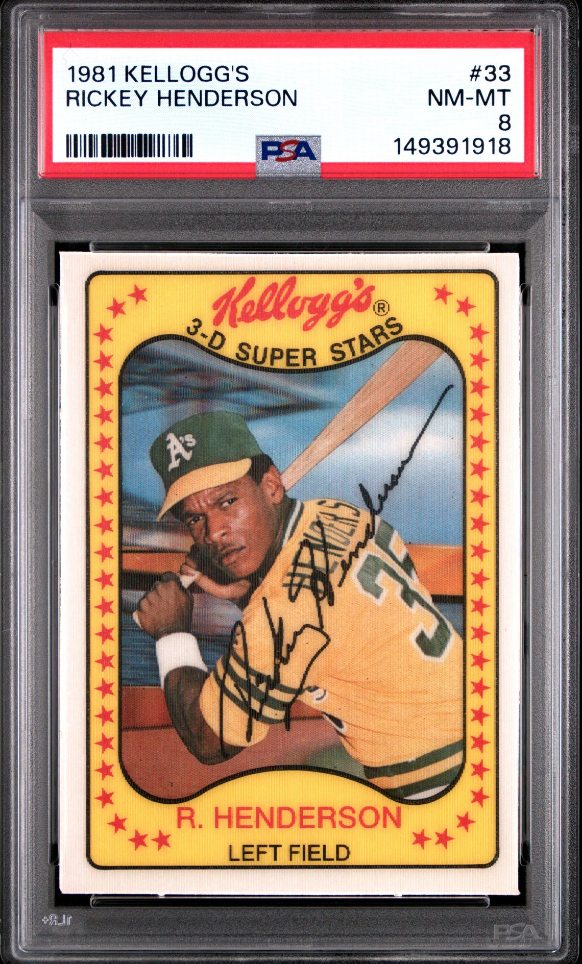 1981 Kellogg'S #33 Rickey Henderson front
