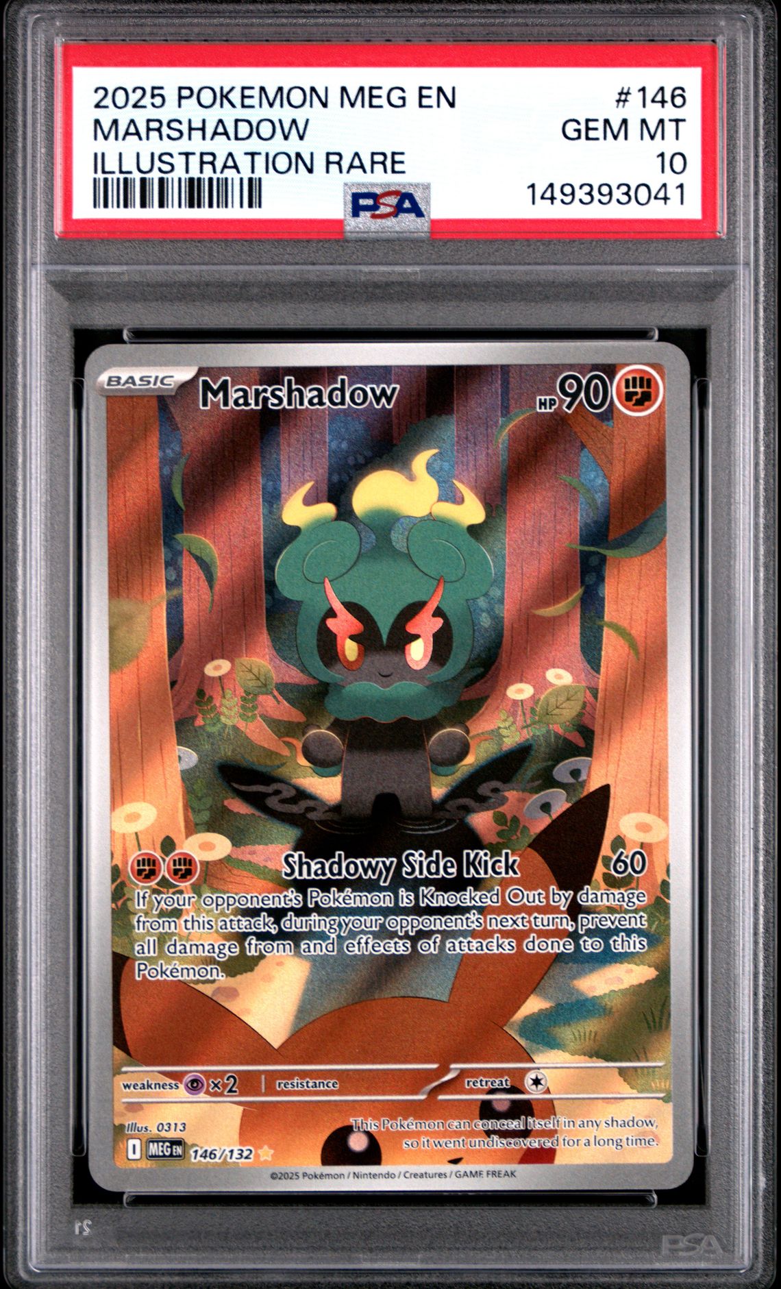 2025 Pokemon POKEMON MEG EN-MEGA EVOLUTION Illustration Rare #146 Marshadow front