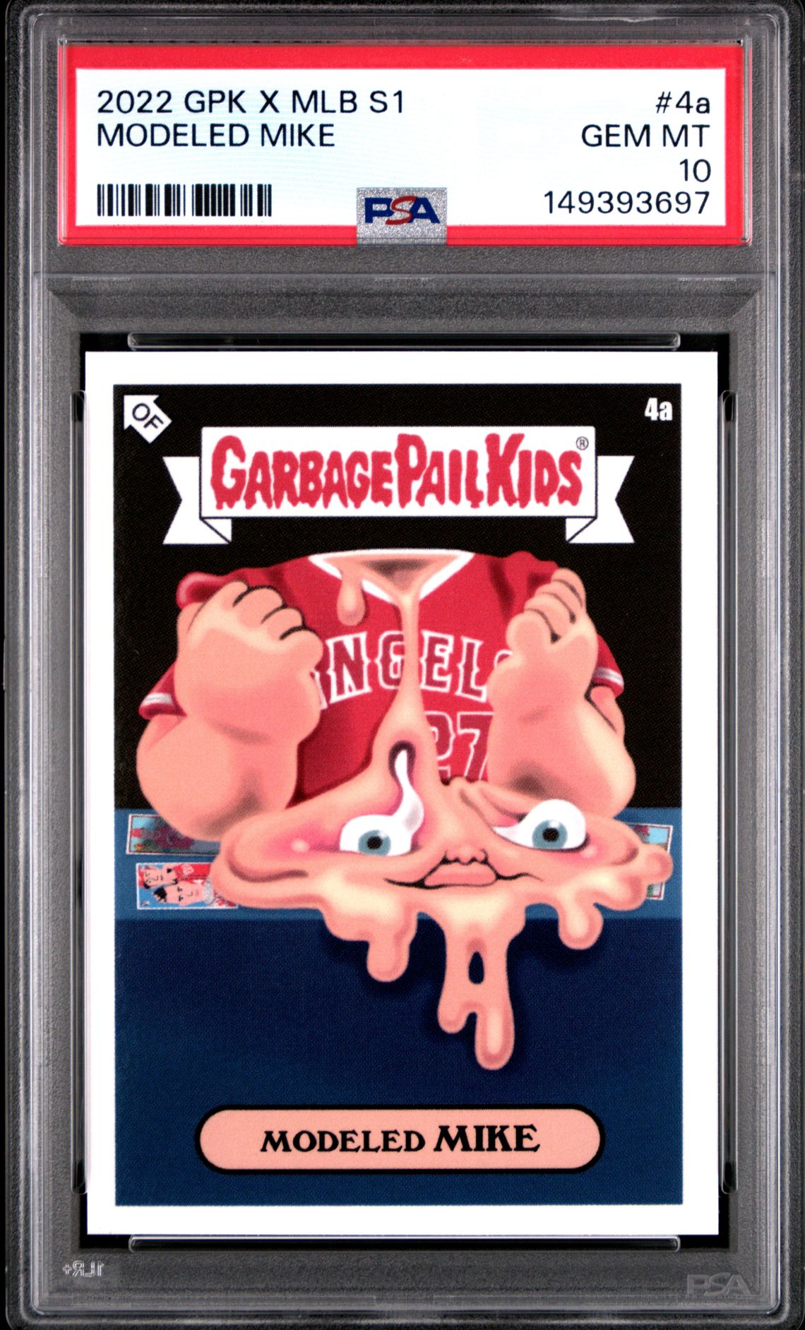 2022 Topps TOPPS GARBAGE PAIL KIDS GPK X MLB SERIES 1 KEITH SHORE #4A Modeled Mike front
