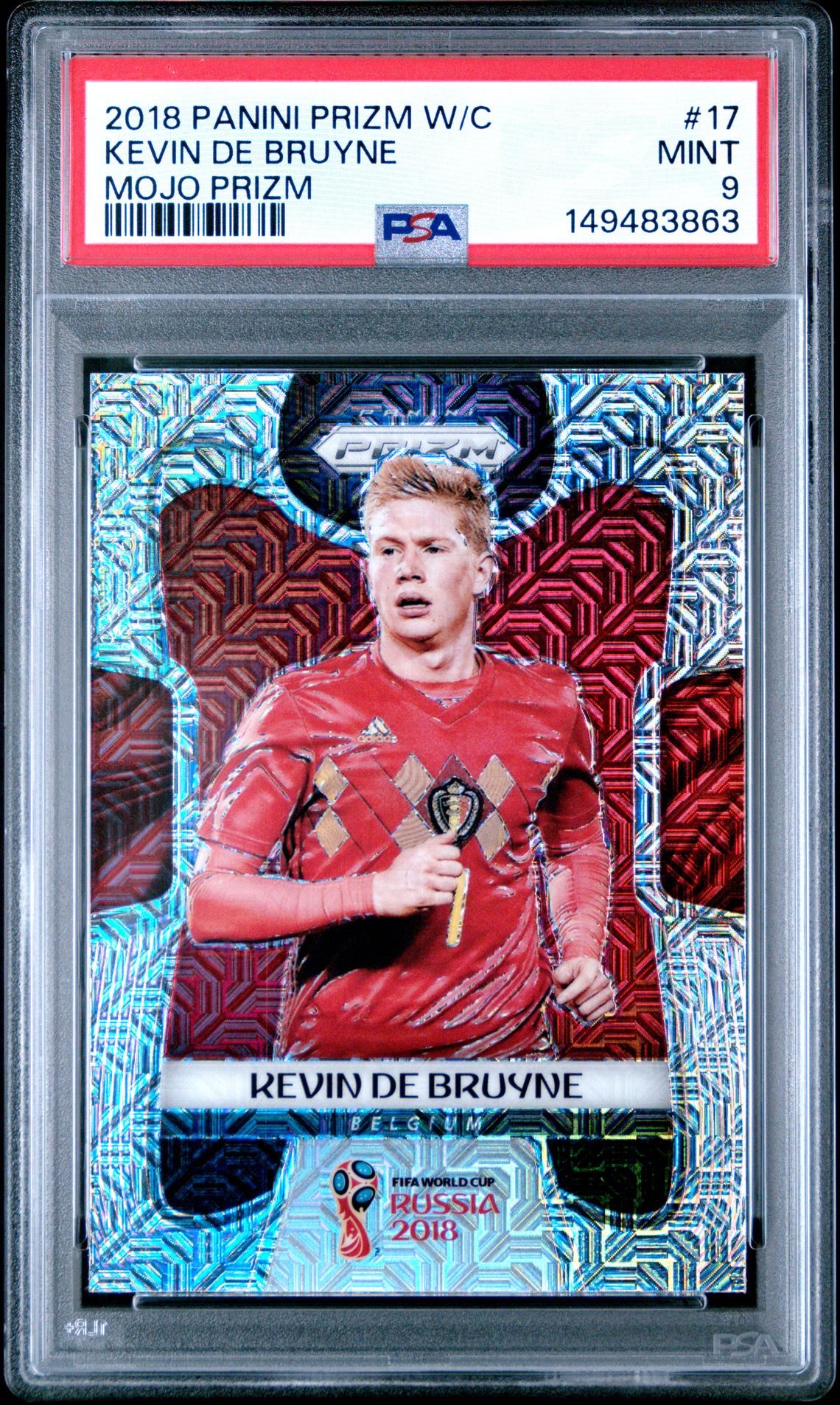 2018 Panini Prizm World Cup Mojo Prizm #17 Kevin De Bruyne front