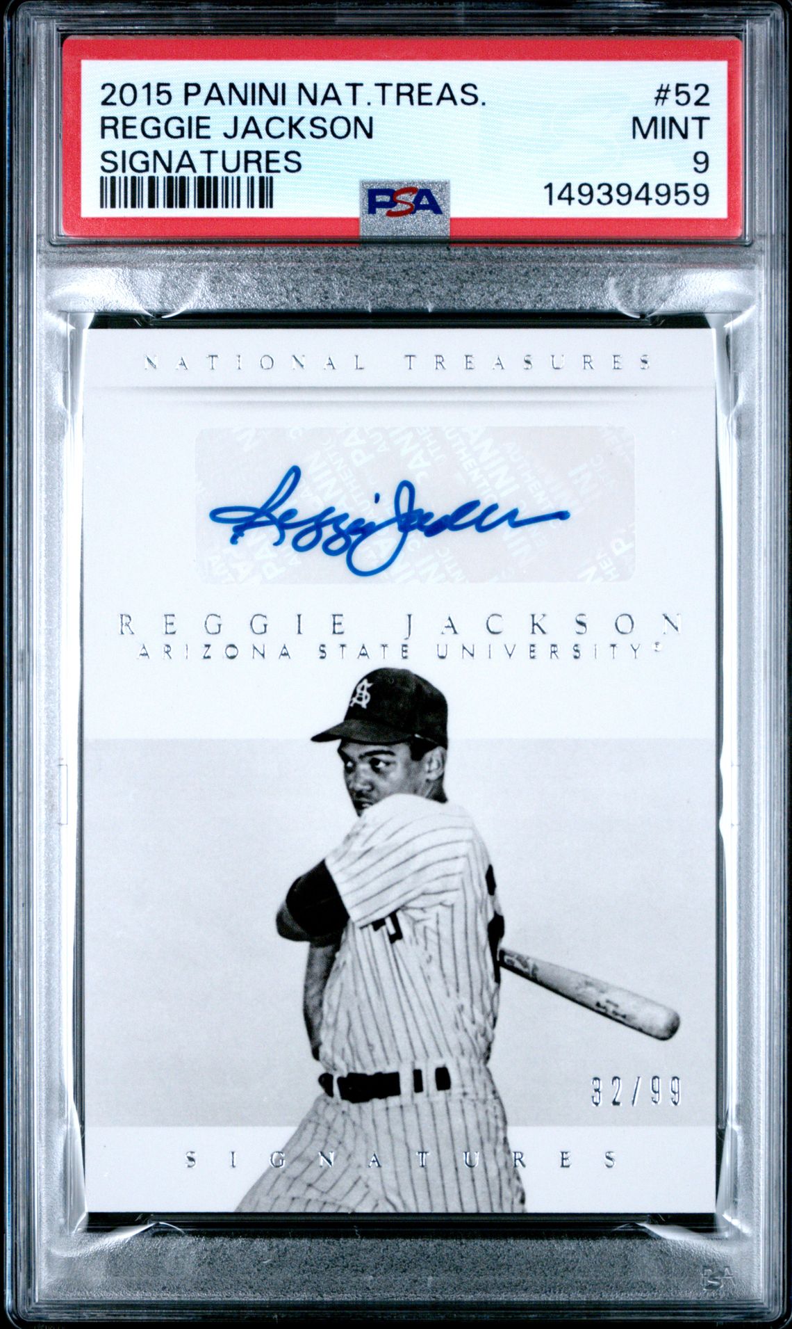 2015 Panini PANINI NATIONAL TREASURES COLLEGE SIGNATURES #52 Reggie Jackson front