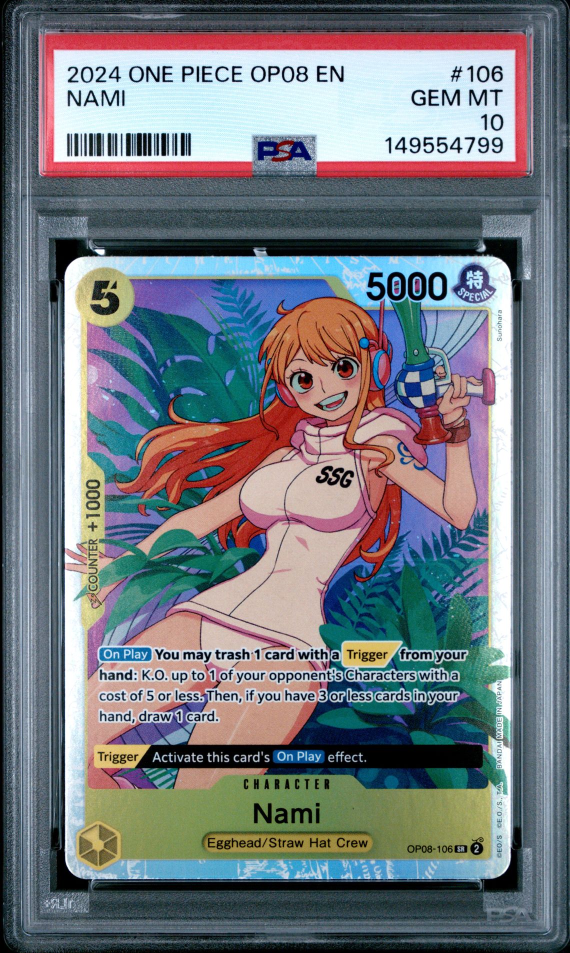 2024 One Piece ONE PIECE OP08-TWO LEGENDS ALTERNATE ART #106 Nami front