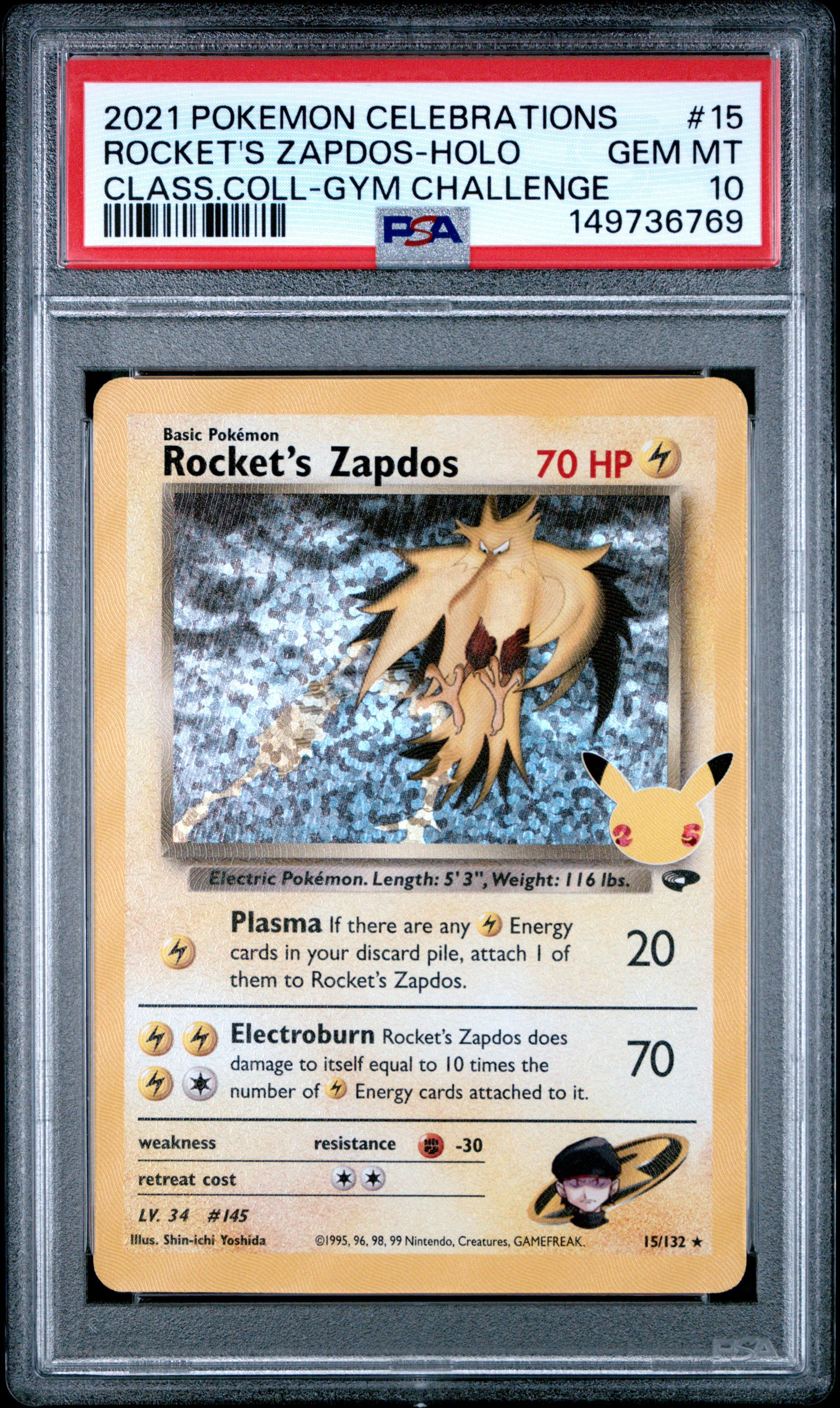 Rocket'S Zapdos- Class.Coll-Gym Challenge Celebrations
