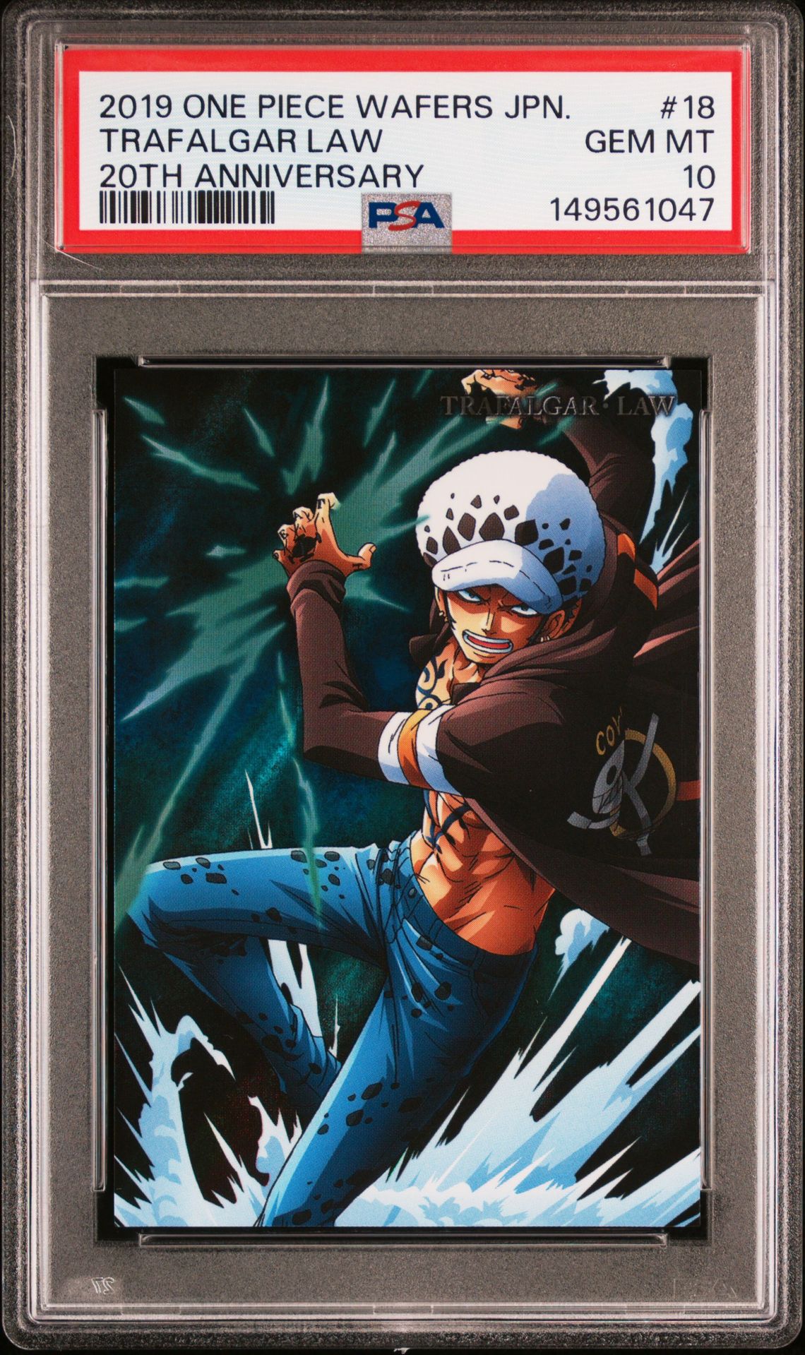 2019 One Piece ONE PIECE WAFERS JAPANESE 20TH ANNIVERSARY #18 Trafalgar Law front