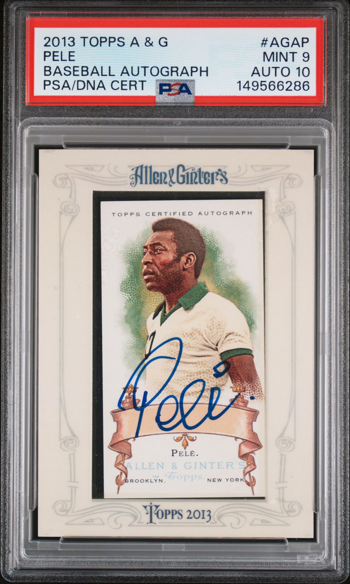 2013 Topps TOPPS ALLEN & GINTER BASEBALL AUTOGRAPHS #AGAP Pele front