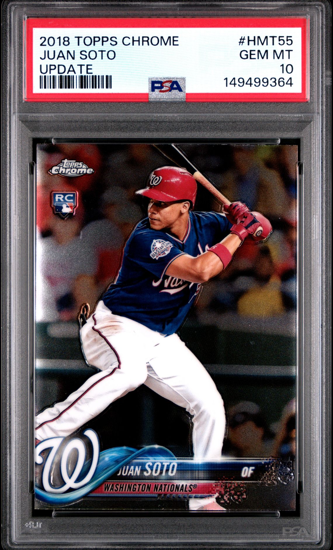 2018 Topps Chrome Update Juan Soto #Hmt55 (Update) Gem Mt 10 front