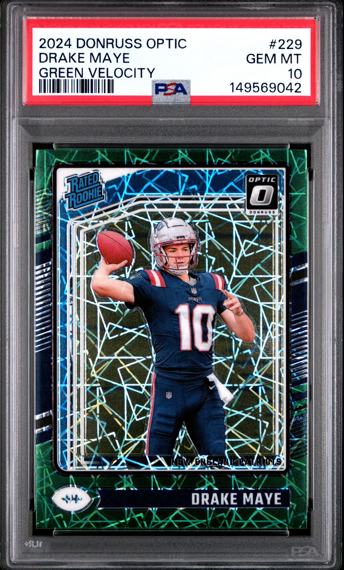 2024 Panini PANINI DONRUSS OPTIC Green #229 Drake Maye front
