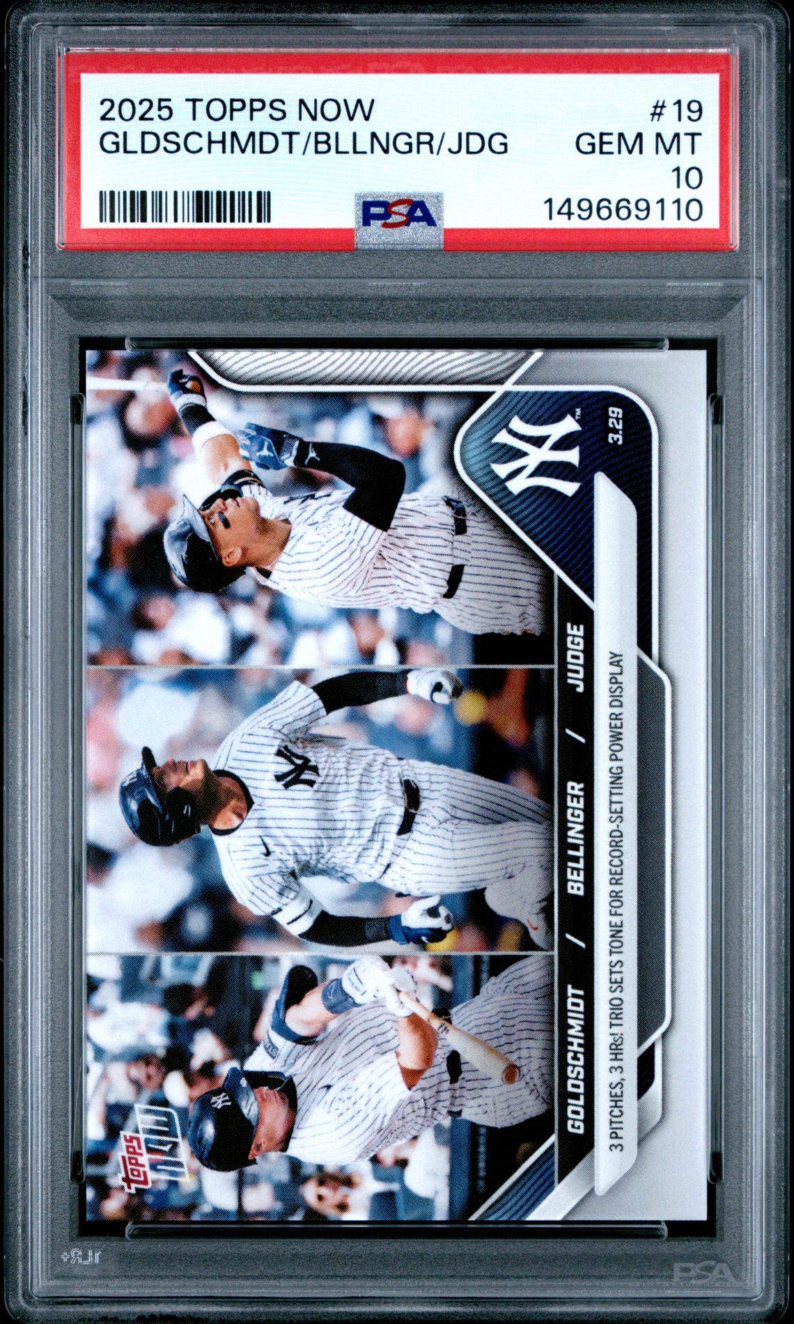 2025 Topps Now TOPPS NOW #19 Gldschmdt/Jdg/Bellngr front