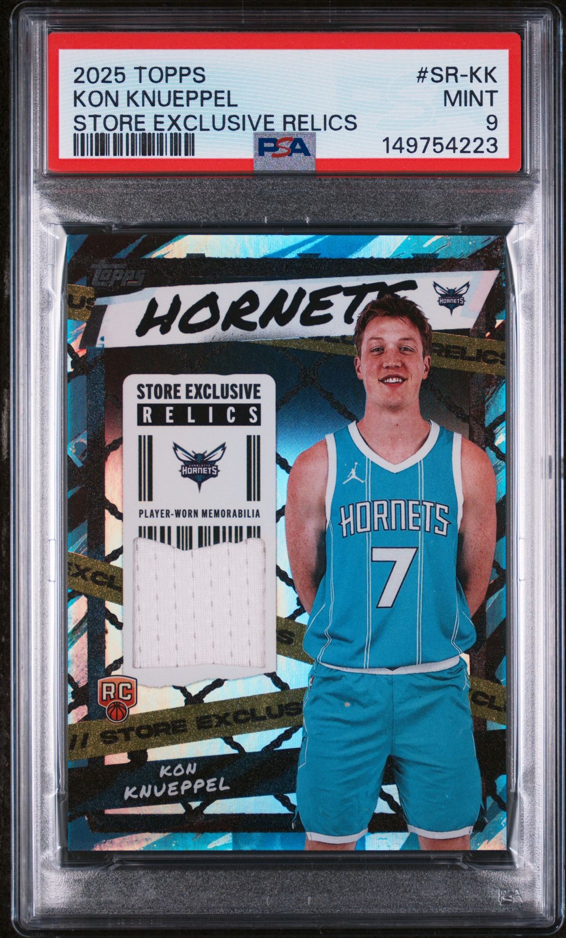 2025 Topps Store Exclusive Relics Kon Knueppel #Sr-Kk Mint 9 front