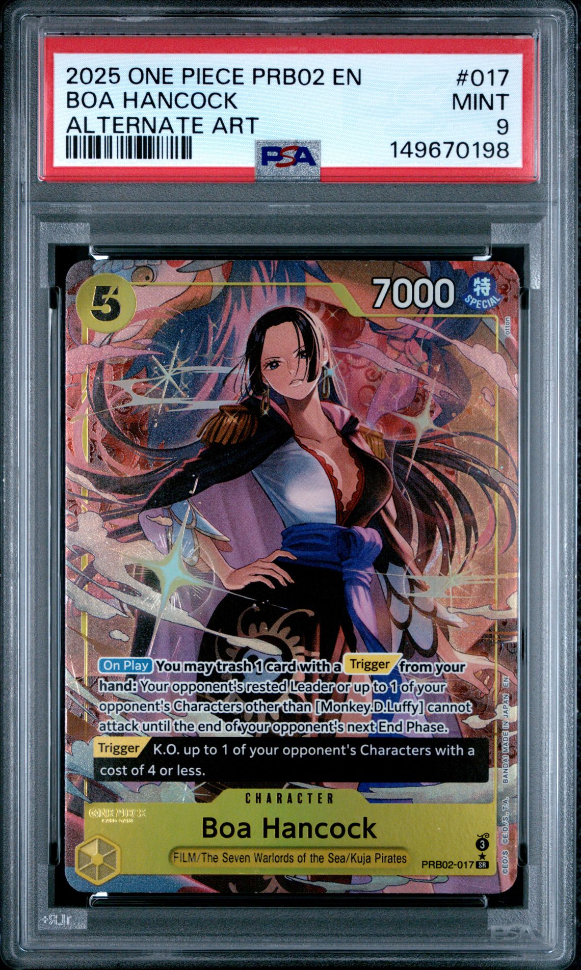 2025 One Piece One Piece Prb02-Premium Booster -One Piece Card The Best- Vol.2 #017 Boa Hancock front