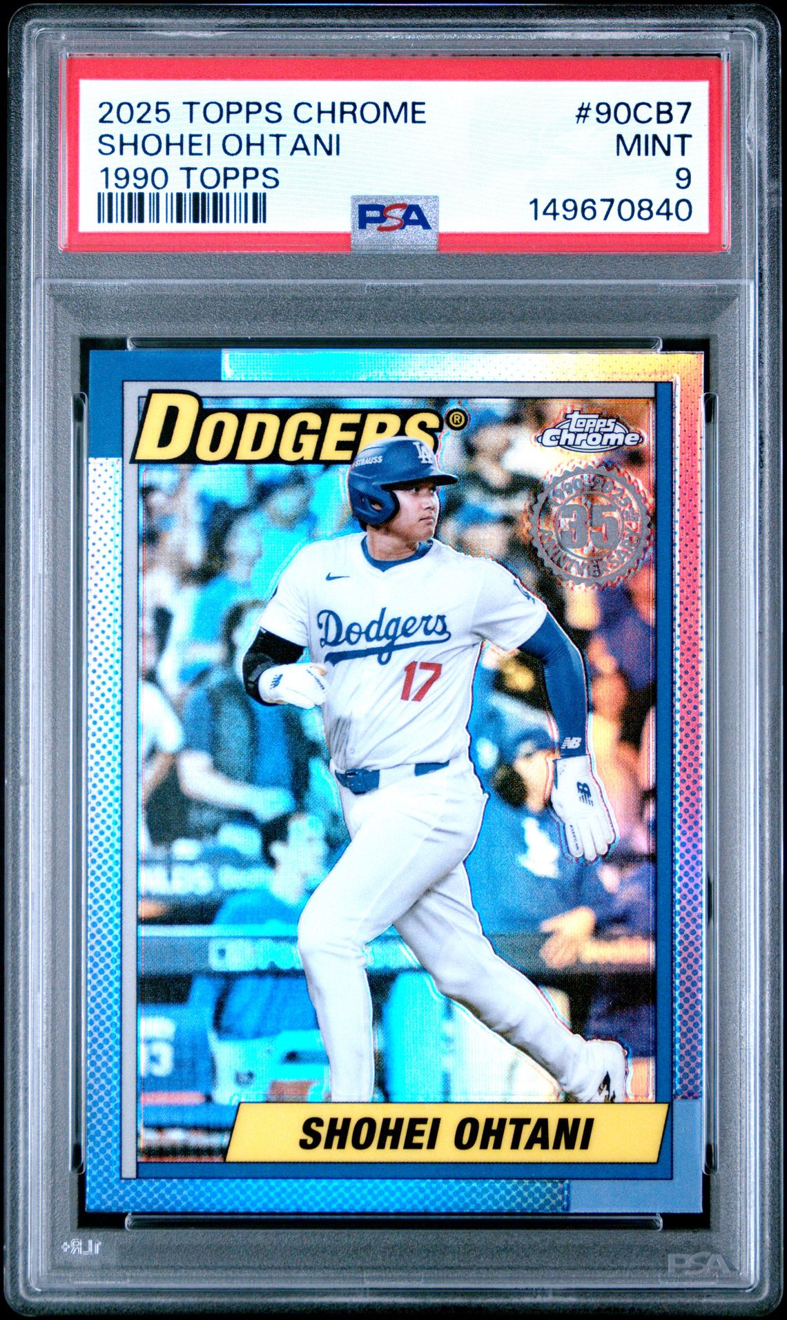 2025 Topps TOPPS CHROME 1990 TOPPS #90CB7 Shohei Ohtani front