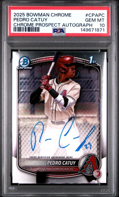 2025 Bowman Bowman Chrome #CPAPC Pedro Catuy front