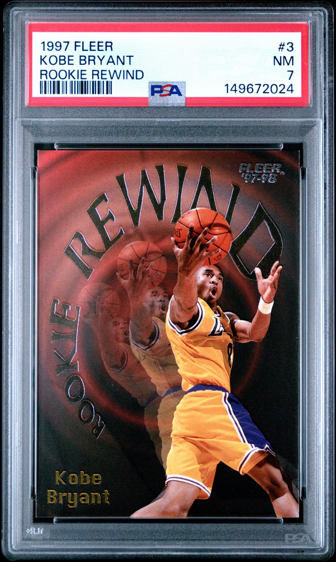 1997 Fleer FLEER ROOKIE REWIND #3 Kobe Bryant front